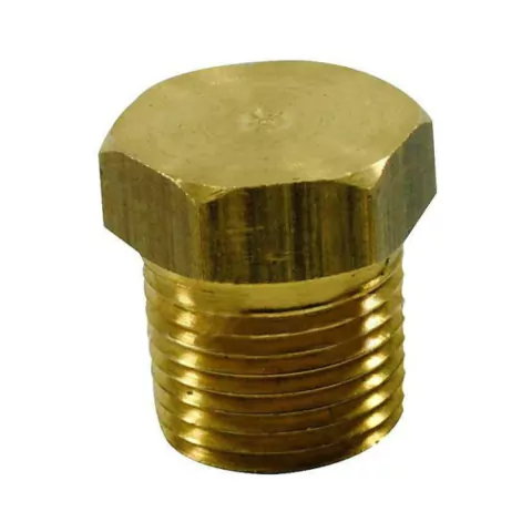 Plug Bujão Sextavado Rosca 1/8 Npt Latão Ar Água Óleo