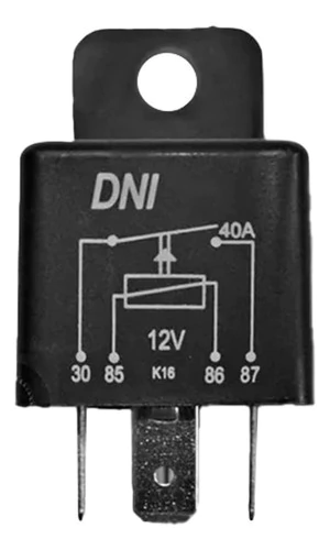(DNI0102) RELE AUXILIAR 12V 4T 40A S/PROT C/SUP FI-Ped Anex:13831