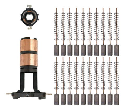 Kit Anel Coletor Valeo Com 20 Escovas Para Regulador