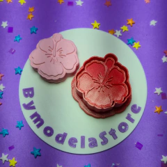 Imagem do Carimbo e Ejetor para Brigadeiros e Docinhos - Flor de Hibisco