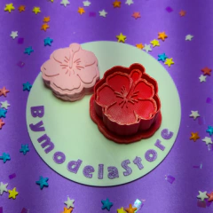 Carimbo e Ejetor para Brigadeiros e Docinhos - Flor de Hibisco - By Modela Store