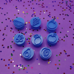 Carimbos para Brigadeiros e Docinhos - Kit Frutas - 8un