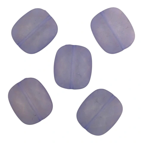 Cuenta Acrílica Ovalado Opalino Celeste 20 mm x 23 mm