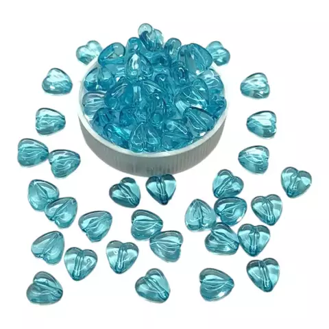 Mini Corazón Acrílico 8 x 8 mm Turquesa - comprar online