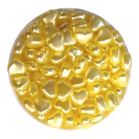 Cuenta Corazón 8 mm Amarilla - comprar online