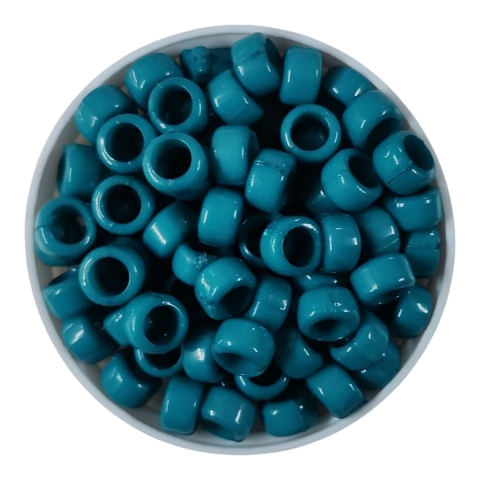 Mostacillón Plástico Opaco 5x8 mm Turquesa - comprar online