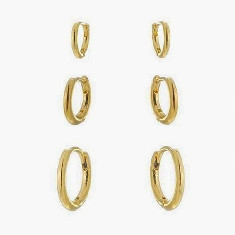 Trios de Argolinhas Ari Dourada