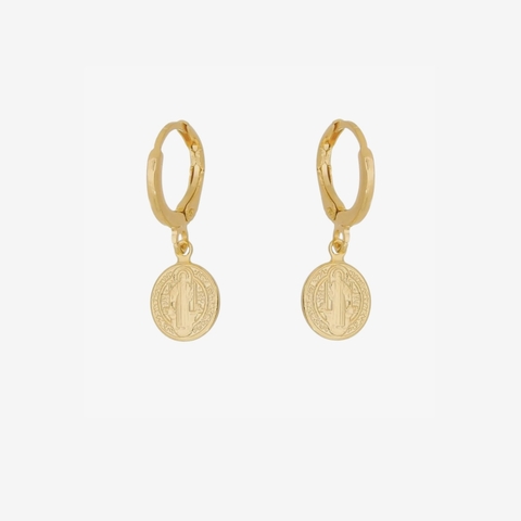 Brinco de argola São Bento Dourada