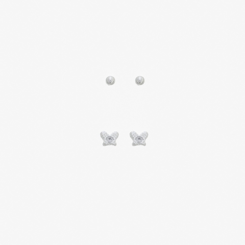 Dupla de Brincos Eva Prata