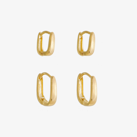 Dupla de Brincos Gisa Dourado