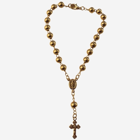 Pulseira Terço Dourado - comprar online