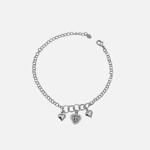 Pulseira Nossa Senhora Cravejada Prata