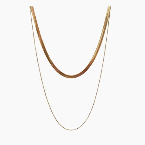 Colar Duplo Sofie Dourado