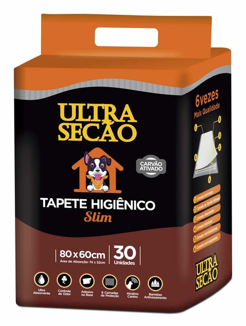 Tapete higiênico Ultra secão Carvão ativado - Great Pets 80x60cm - 30un - comprar online