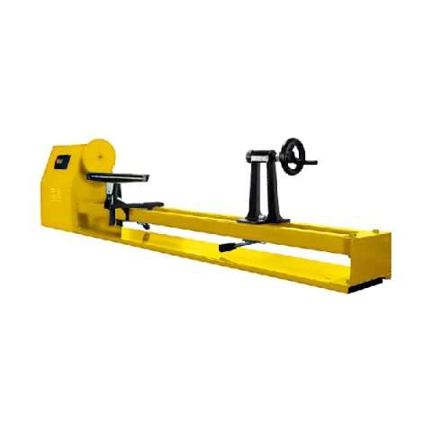 Torno para madera plegable KONAN ktor/1000 color amarillo con motor de 375w