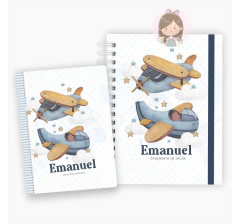 Caderneta de Vacinação + Porta Documentos Mini : Avião