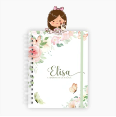 Caderneta de vacinação | Tema: Floral verde