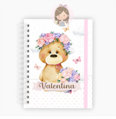 Caderneta de vacinação | Tema: Ursinha Floral