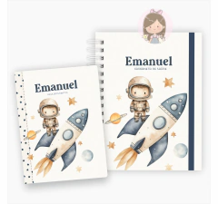 Caderneta de Vacinação + Porta Documentos Mini : Astronauta