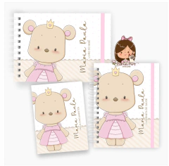 Kit maternidade - minhas memórias com caixa | Tema: Ursinha princesa