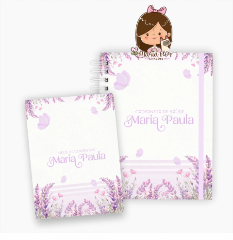 Caderneta de Vacinação + Porta Documentos Mini : Lavanda