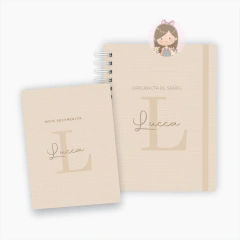 Caderneta de Vacinação + Porta Documentos Mini : Linho bege