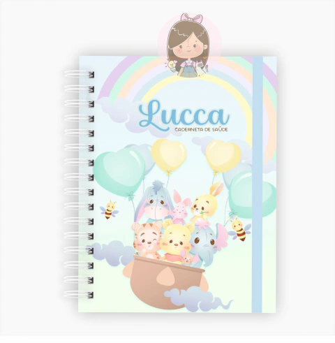 Caderneta de vacinação | Tema: Ursinho pooh