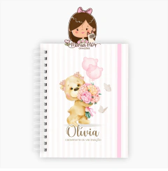 Caderneta de vacinação | Tema: Ursinha Floral