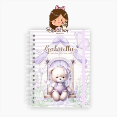 Caderneta de vacinação | Tema: Ursinha lilás