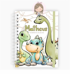 Caderneta de vacinação | Tema: Dinossauros