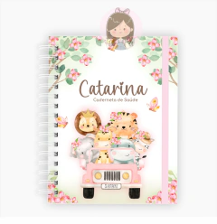 Caderneta de vacinação | Tema: Safari menina