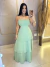 VESTIDO LONGO CHIFFON BABADO - loja Bia souza modas