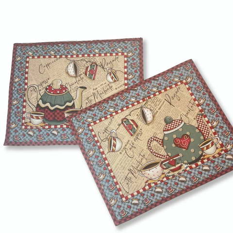 Tecido Digital 100% algodão - Painel Jogo Americano Hora do café - Fuxicos e Fricotes - comprar online