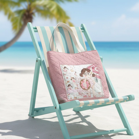 Sacola de praia menina - Peça pronta - comprar online