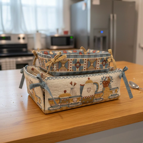 Cestinhas de pão Amor e Café - Peça pronta - comprar online