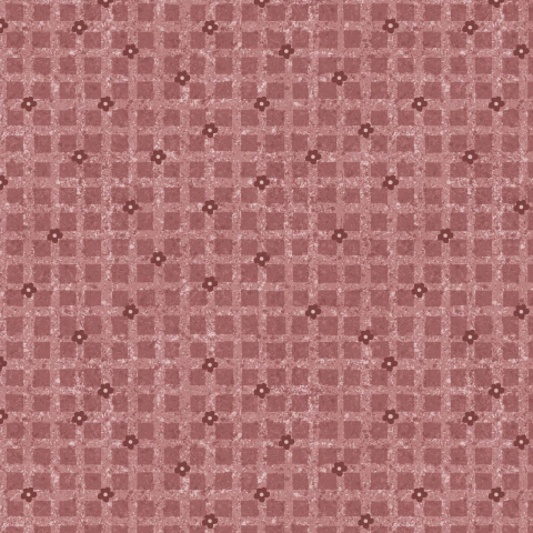 Tecido Tricoline 100% algodão digital - Xadrez com florzinhas goiaba - MER007 - 50cm x 1,50m - comprar online