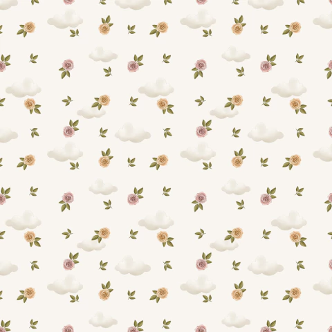 Tecido Tricoline 100% algodão digital - Mini Floral Rogai por nós - NSS006 - 50cm x 1,50m - comprar online