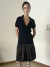 Sweater Negro Manga Corta