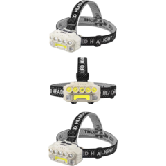 Linterna tipo Minero Recargable 1 COB + 5 Leds - TendenciasYA