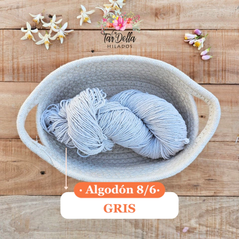 Hilo de algodón 8/6 Gris Plata