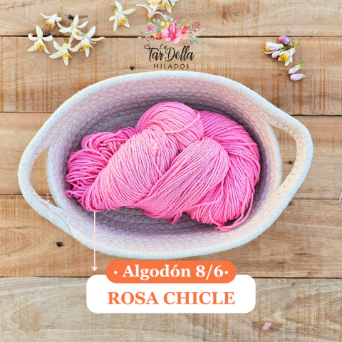 Hilo de algodón 8/6 Rosa Chicle