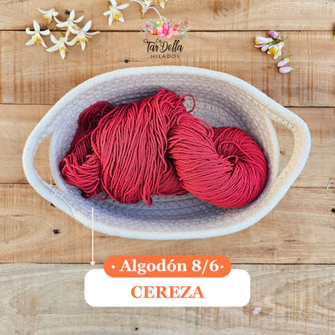 Hilo de algodón 8/6 Cereza