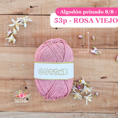 Hilo Algodón Peinado 8/8 *53p-Rosa Viejo