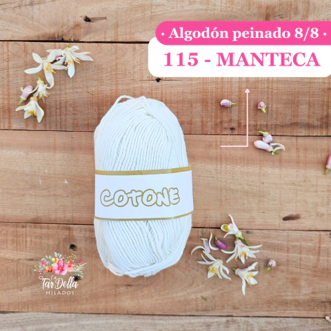 Hilo Algodón Peinado 8/8 *115-Manteca
