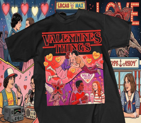 DISEÑO INDIVIDUAL STRANGER THINGS SAN VALENTIN DTF SEMITONOS PNG - comprar en línea