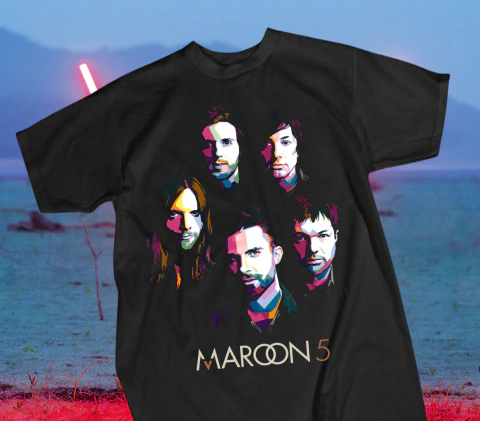 DISEÑO INDIVIDUAL MAROON 5 DTF SEMITONOS PNG