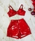 Conjunto de vinil vermelho de short REF08