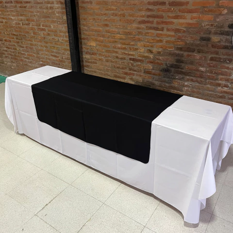CUBRE MANTEL RECTANGULAR NEGRO 150 X 150 CM (MEA753) - comprar online