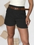 Shorts Alfaiataria com Cinto Marrom - Vista Fantasy