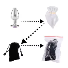 Plug Anal de Aço - Formato de Coração - Tamanho P